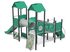 Set cu trei turnuri cu podeț pentru loc de joacă - BGL-1108 RECYCLED imagine 2
