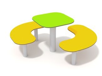 Măsuță cu băncuțe pentru loc de joacă - BGL-2014 imagine principala