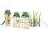 Set cu trei turnuri pentru loc de joacă din salcâm - BGL-8178-4-24IX24-1C imagine 2