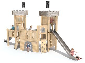 Castel din salcâm pentru loc de joacă - BGL-8195 imagine principala